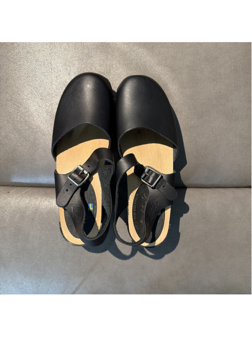 WOMEN’S LOTTA’S CLOG SANDALS SWEDEN STOCKHOLM BLACK LEATHER SIZE 39 EU - Picture 11 of 11